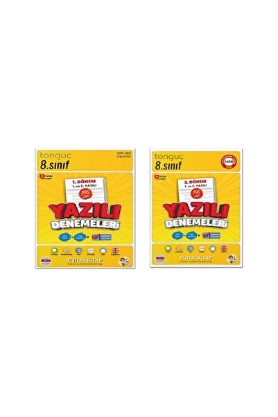 Tonguç Yayınları 8. Sınıf Yazılı Denemeleri 1. Dönem - 2. Dönem 1 ve 2. Yazıl...