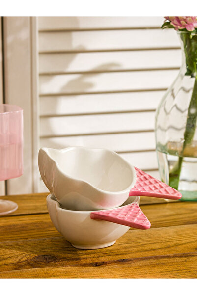 LC Waikiki Embroidered Ceramic Bowl 2-Pack 14 cm by Style Holders from Uzg Store