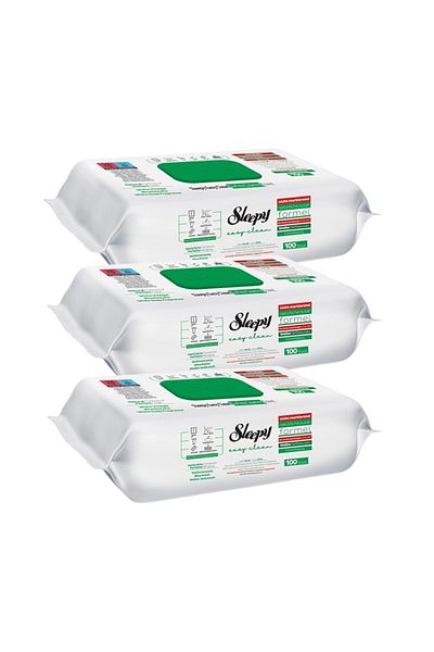Sleepy Easy Clean White Soap Value Pack - 3 Packs, 300 Cleaning Wipes for Every Surface