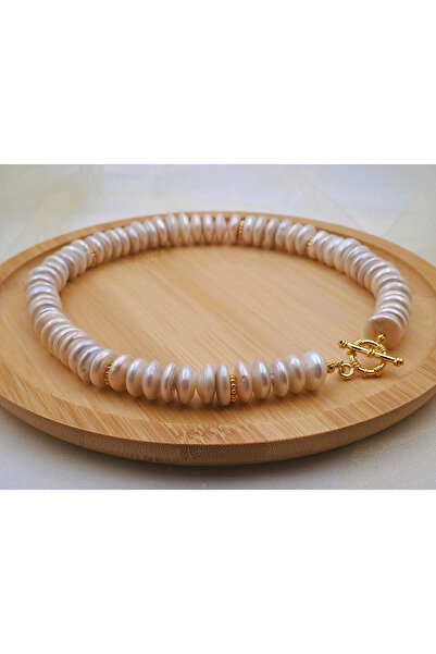Rose Glow Pearl Jewelry White Dream Gerçek Inci Kolye - Gerçek Tatlı Su Incisi