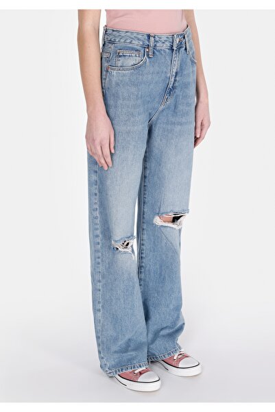 Colin's 900 Laris Pantaloni de damă, albaștri, cu talie înaltă, cu picioare întregi