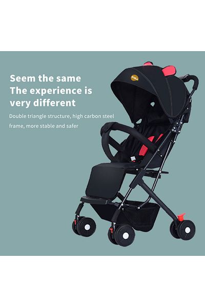 KidLe Baby Stroller Three-folding Ultra-light Stroller Can Sit And Lie Down