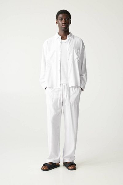 Pull & Bear Linen blend joggers