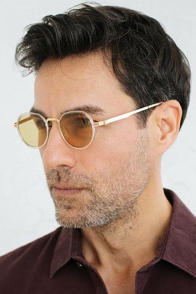 Bilge Karga Bertel Gold Nude Men's Sunglasses