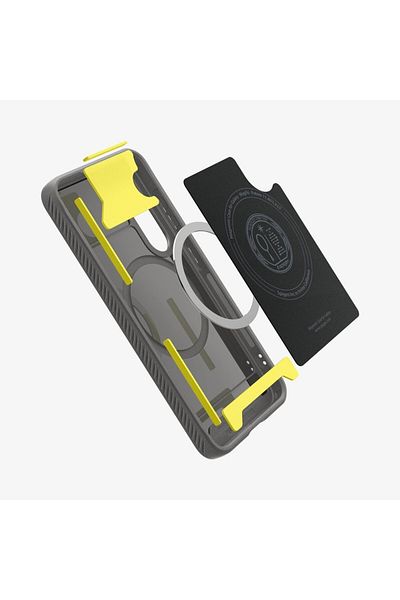 Spigen Rugged Armor MagFit for Galaxy S25 PLUS case [MagSafe compatible] - Marble Gray