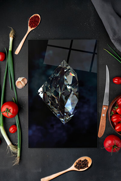 Vitrovelo Diamond Glass Cutting Board with Black Background, Heat Shatter-Res...