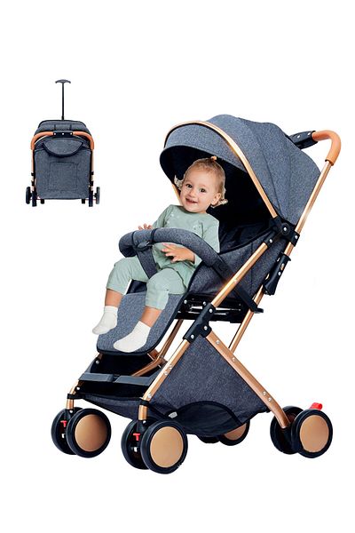 Ma Baby Baby Stroller With Five-Point Safety Belt, Travel Stroller, Can Sit And Lie