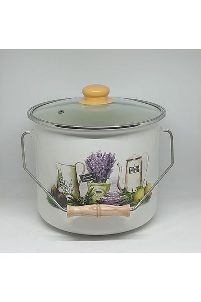 ALEV Enamel House 22 cm 5 Liter Lavender Enamel Copper