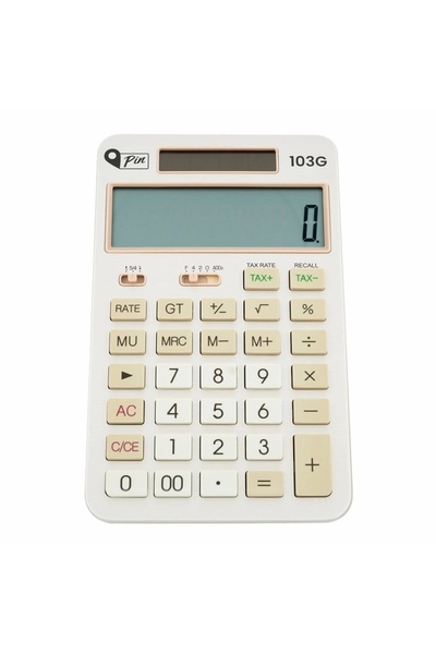 Pin Hesap Makinesi Masa Üstü 12 Hane Gold