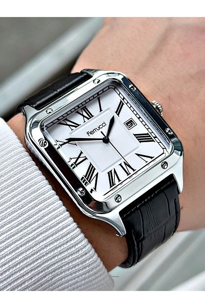 Ferrucci 3 Atm Waterproof Calendar Leather Men's Wristwatch - Special Design