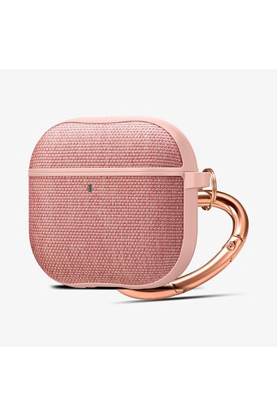 Spigen Urban Fit designed for AirPods 4 case cover (2024) Premium Fabric with Carabiner - Rose Gold