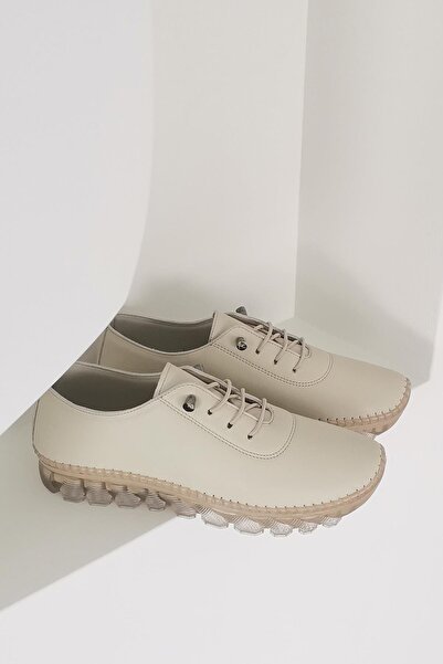 Parponi Pantofi de damă din piele naturală bejTammy