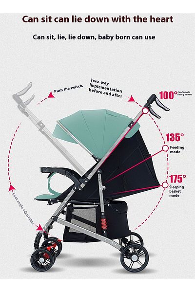 Ma Baby Baby Stroller, Two-Way Trolley,ultra Lightweight And Portable Pushchair