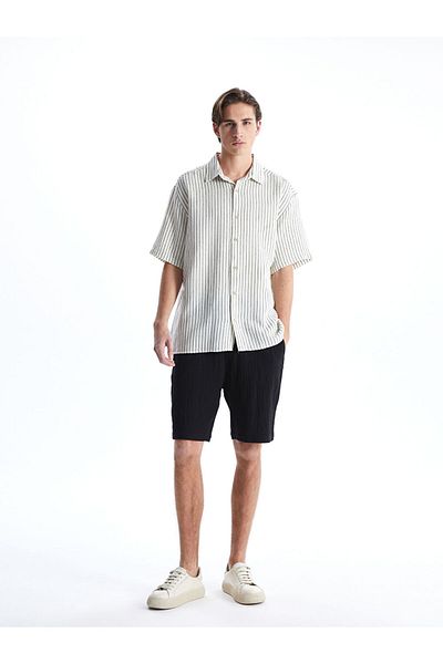 LC Waikiki Comfortable Fit Short Sleeve Striped Men's Shirt