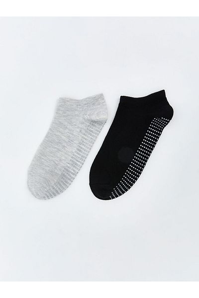 LC Waikiki Lcw Dream Gray Women's Plain Booties Socks 2 Pack