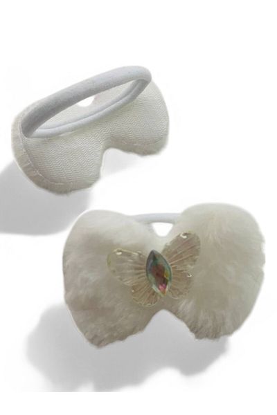GALATA GIFT Dublu, Fluture, Cataramă pentru Fată, 2 Bucăți Cataramă Elastică pentru Legarea Părului