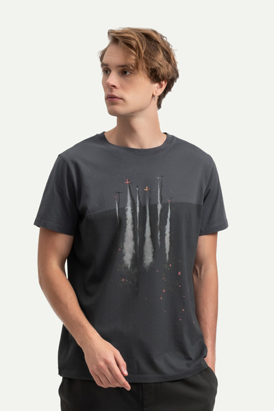 KAFT Μπλουζάκι Unisex Regular Fit Design - Flying Low