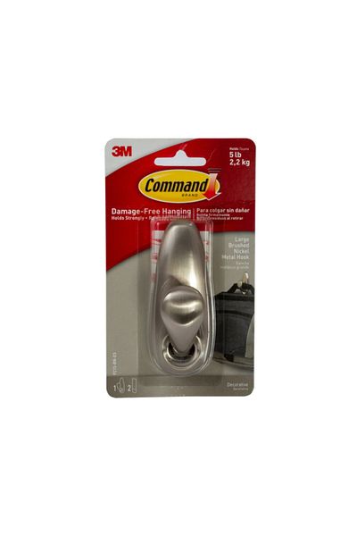 COMMAND Damage-Free Large Metal Durable Multi-Purpose Hanging Hook