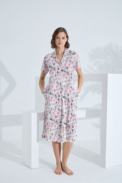 Etoile Bamboo Short Sleeve Pocket Summer Women's Dress 72957