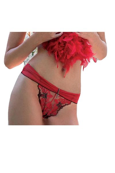 Yeni İnci New Pearl K128 Red String Lace Panty