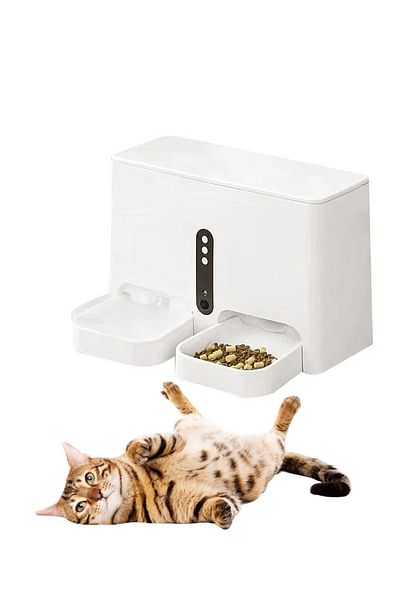 KidLe 2-in-1 Automatic Cat Feeder And Water Dispenser Pet Smart Feeder