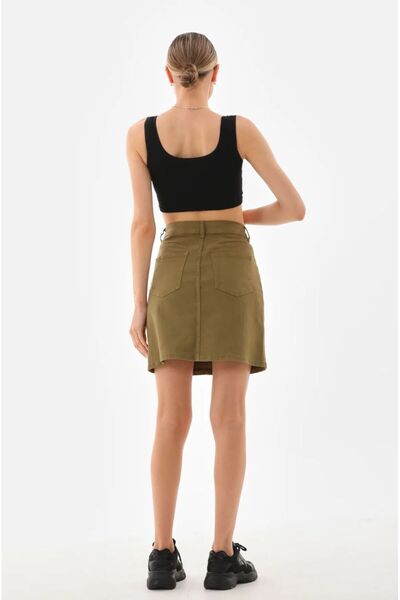 Chicup Denim Mini Etek - Büyük Beden Curve Denim Mini Skirt