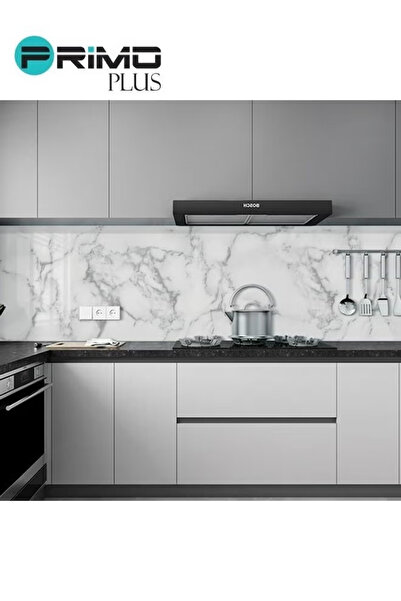 Primo Plus Kitchen Countertop Self-Adhesive Waterproof Wallpaper White/Grey