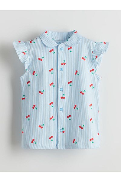 LC Waikiki New Season Cherry Printed Baby Girl Shorts Pajama Set - S5Ea73Z1