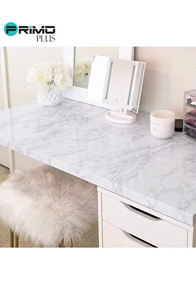 Primo Plus Kitchen Countertop Self-Adhesive Waterproof Wallpaper White/Grey