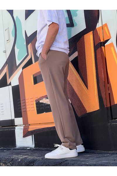ElitWear New Season Άνετο Ελαστικό Παντελόνι Μέσης και Ελαστικό Υφασμάτινο Παντελόνι