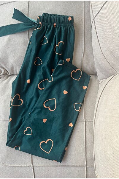 WALJA Kalp Desenli Süet Pijama Altı