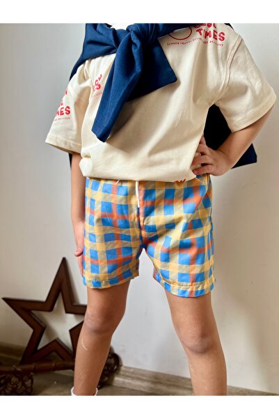 DİVİSTA Unisex Children's Multicolor Patterned Shorts