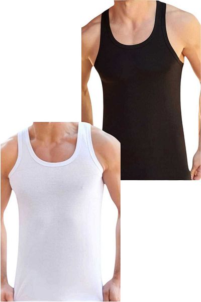 Uniquetrenders Men's Cotton 2 Colors 12 Pack Undershirts