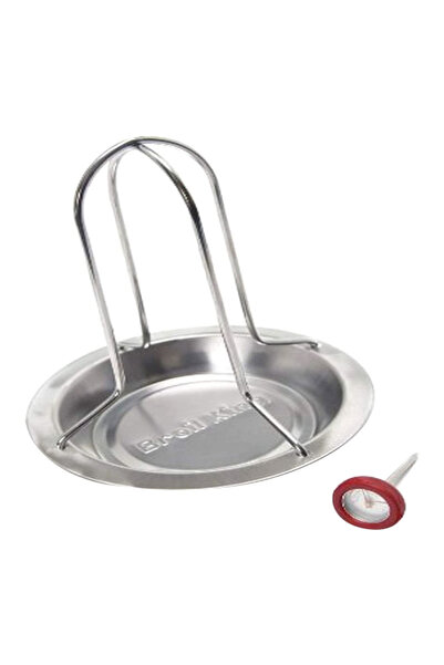 Broil King شواية دجاج مريحة من الفولاذ المقاوم للصدأ مع مقياس حرارة