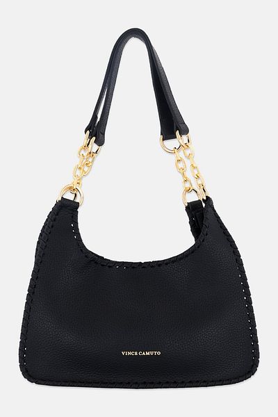 Vince Camuto Women Brand Logo Shoulder Bag 16 H x 30 L x 10 W cm, Black