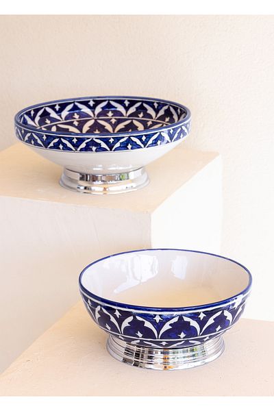 The Mia Blue Corallo Salad Bowl 25X25X11 cm