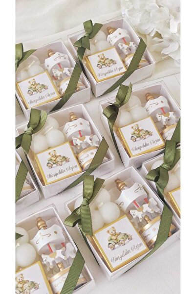 BUTTERFLY DREAM Dekoratif Atlı Karınca Kutulu Set 10 Adet Doğum Hediyeliği, Mevlüd Hediyeliği