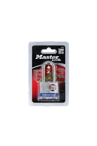 Master Lock Long Shackle Laminated Steel Padlock 38mm