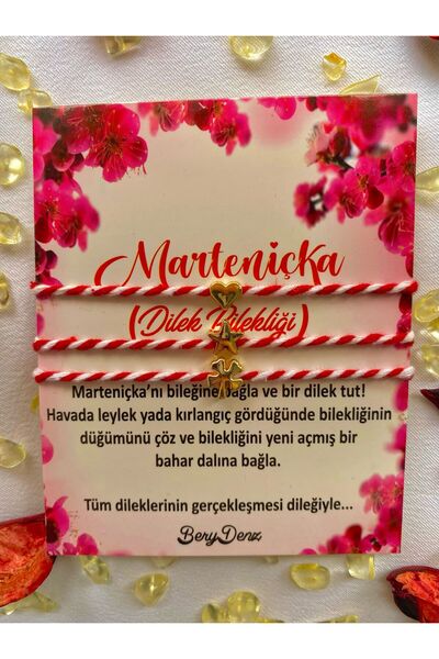 BeryDenz 3 Adet Marteniçka(ALTIN KAPLAMA FİGÜRLÜ MAKROME ÖRGÜLÜ)