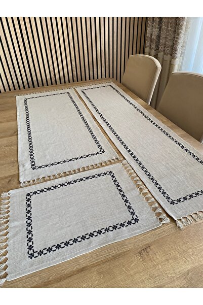 tubaatasarim Gri El Işlemesi Salon Takımı