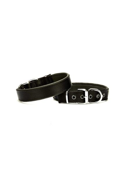 doremodam Soft Woven Dog Collar 2.5 cm X 50 cm Black - 450613 -1453