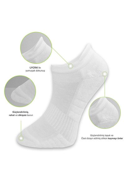 DuraSocks Дамски и мъжки безшевни антибактериални чорапи с 6 чифта до глезените