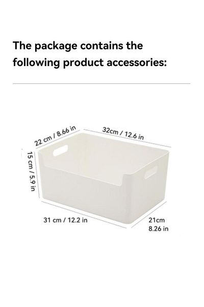 Choice B Style XL WORTHBUY Plastic Storage Box With Handle Desktop Organizer For Food Multifunctional Bathr