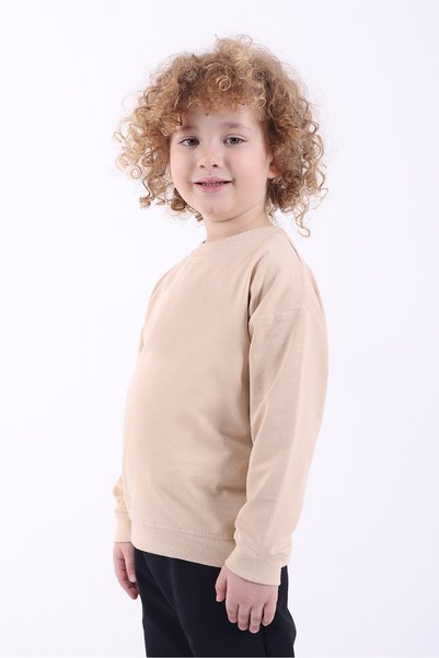 Lovexi Hanorac pentru copii oversize Basic Seasonal Beige