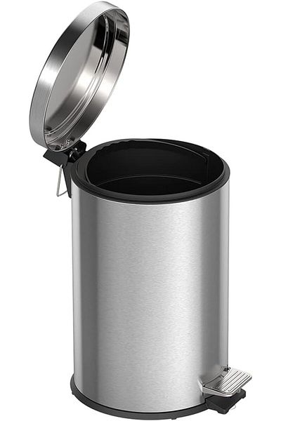 TRAMONTINA Since 1911, Made In Brazil - 12l Stainless Steel Pedal Trash Bin With A Removable Internal Bucket