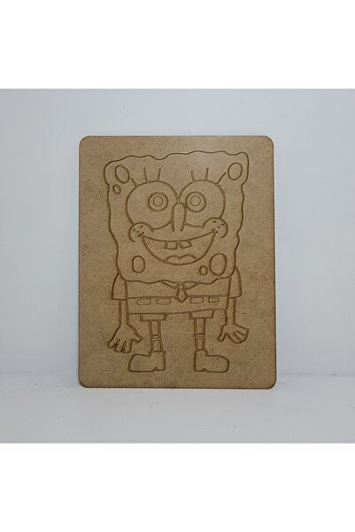 Destina Ahşap Mandala Boyama Seti Ekonomik Seri "Sünger Bob"