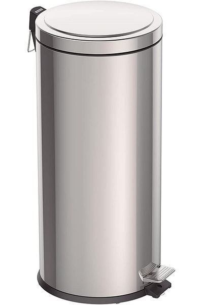 TRAMONTINA Since 1911, Made In Brazil - 30l Stainless Steel Pedal Trash Bin With A Removable Internal Bucket