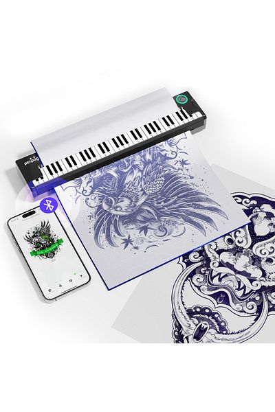 PeriPage Pino PeriPage P90 Wireless Tattoo Transfer Stencil Printer, Thermal Tattoo Machine with 5pcs Free Tr