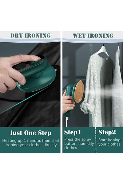 COOYA Steam Iron, 30W Power Boost, Portable Travel, Multifunction Micro, Support Dry and Wet Ironing