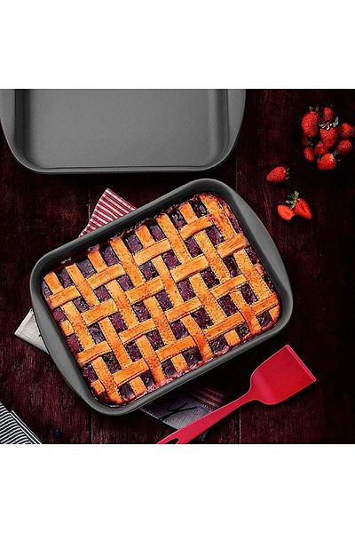 TRAMONTINA Since 1911, Made In Brazil - Brazil Graphite 34cm 4.9l Aluminum Deep Roasting Pan With Grill